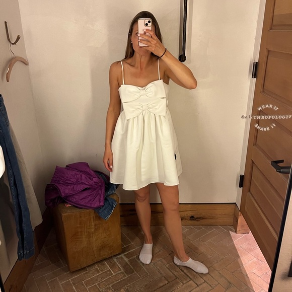 Sachin & Babi Sloane Taffeta Double Bow Pleated Mini Dress - Picture 1 of 8